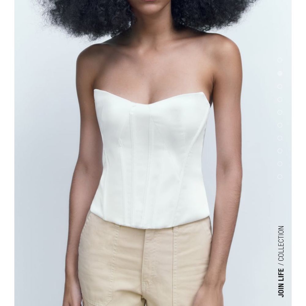 Satin Effect Corset Top